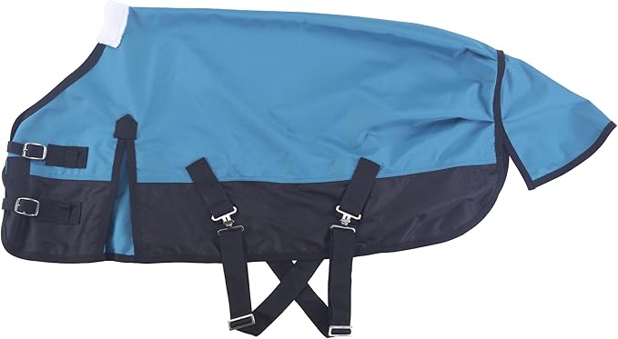 LEAFOREST 1200 Denier Waterproof Mini Shetland Rug Pony Rug Foal Rug Turnout Rug (no Filling) Blue Black 39IN