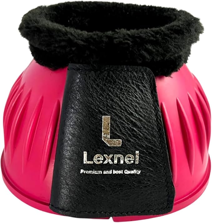 Rubber Bell Boots, Durable Bell Boots for Horse – Superior Hoof Protection and Comfort (1 Pair) (Pink, X-Large)