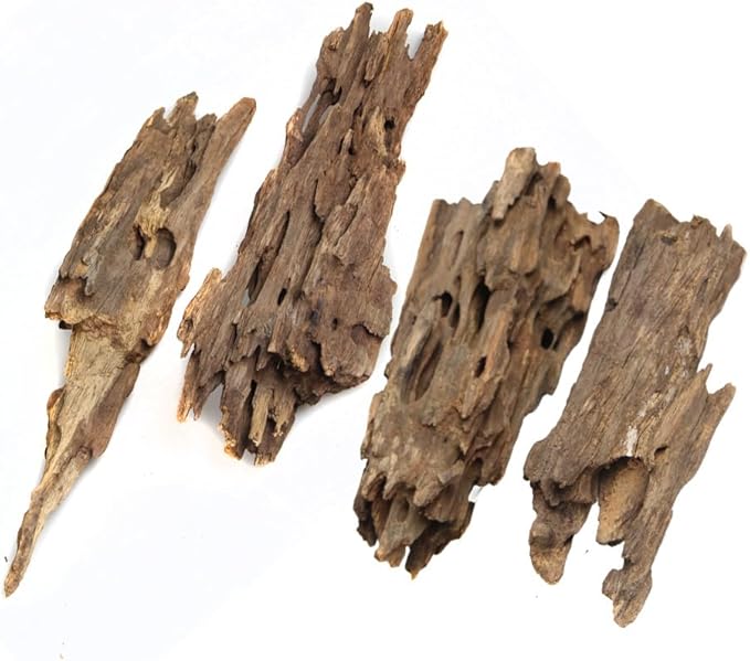 emours Driftwood Branches Reptiles Aquarium Decoration Assorted Size,(5.5-8 inch in Length),4 Pieces (Shrimp Wood)