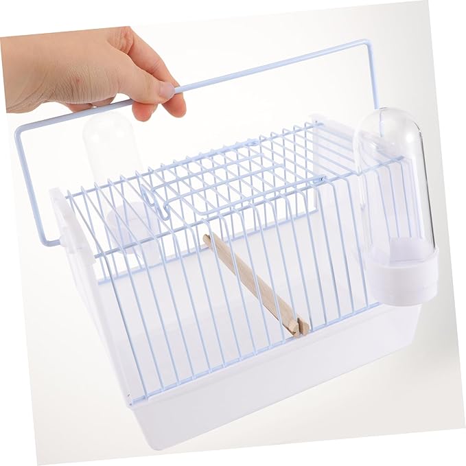 Sosoport 1set Portable Bird Cage for Parrots Comfortable Travel Carrier for Birds for Hiking Shopping Camping Made of