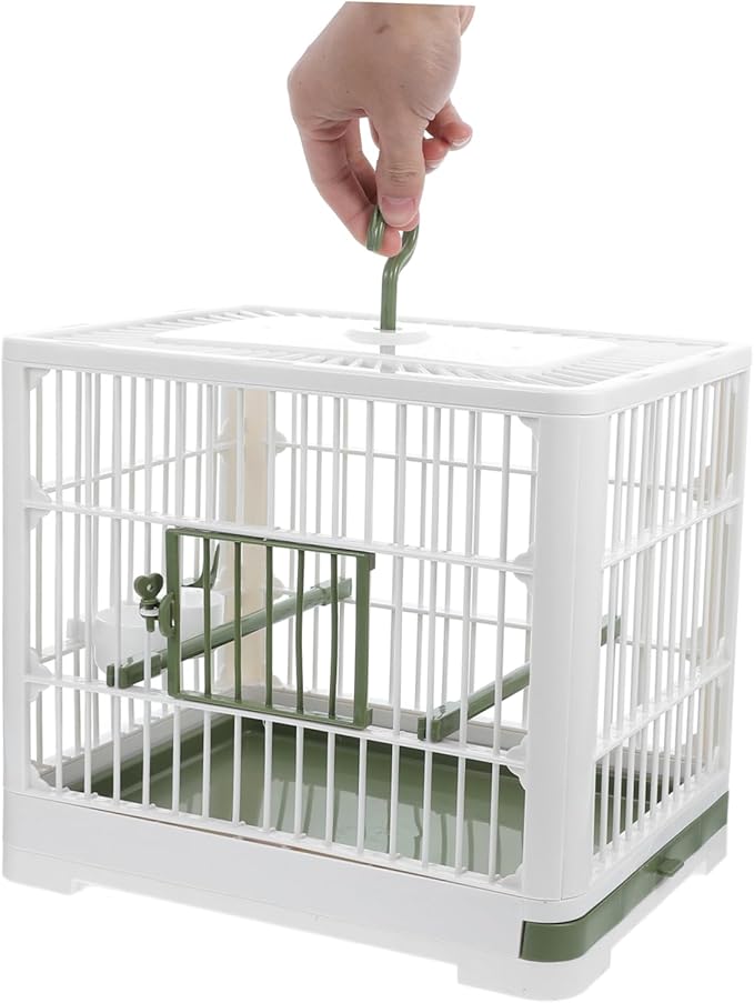 SUPVOX Portable Bird Travel Cage Compact Foldable Carrier for Parrots Parakeets Small Birds with Structure Easy to Clean Carry for Travel