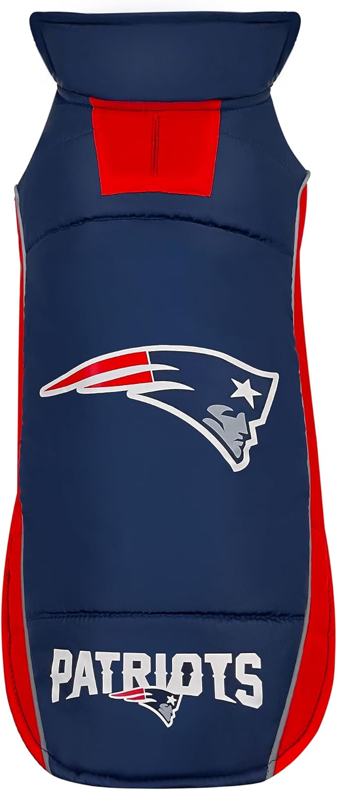 NFL New England Patriots Puffer Vest for Dogs & Cats, Size Small. Warm, Cozy, and Waterproof Dog Coat, for Small and Large Dogs/Cats. Best NFL Licensed PET Warming Sports Jacket