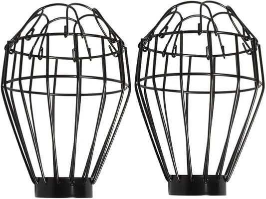 2 Pcs Box High Strength Reptile Box Scald Iron Art Lamp Shade Easy Install Heat Lamp Guard for Pet Light
