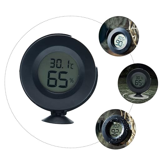 BESTonZON Reptile Hygrometer LCD Display Digital Temperature and Humidity Meter for Terrarium Suitable for Snakes Lizards and Turtles Accurate Humidity Gauge for Reptile Enclosure
