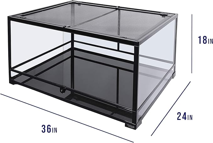 Carolina Custom Cages, 36Lx24Wx18H Large Deep Terrarium; Easy Assembly