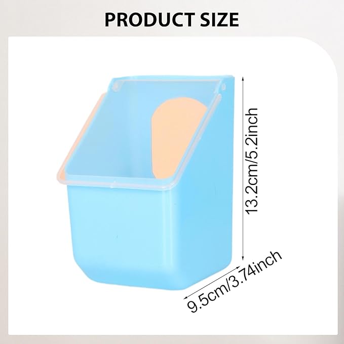 Pigeon Feeder, Food Storage Case, Single Hole Hanging Box, Dove Bird Feeding Case for Parrots Canaries Chickens Pigeons, Blue
