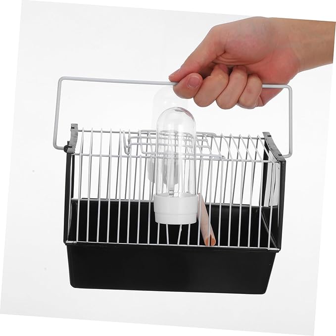 Happyyami 1pc Handheld Parrot Cage Portable Birds Transport Carrier Handle for Travel Outdoor Use and Vet Visits for Small Birds Like Lovebirds and Cockatiels