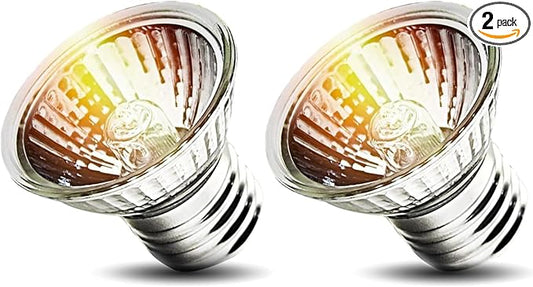 2-Pack 75W UVA Bulbs, Light Turtle Heat Lamp for Reptiles and Amphibian Tanks, Terrariums and Cages, Fit E26 Heat Reptile Lamp,Works with Various Lamp Fixtures,for Lizards, Snakes, Turtles