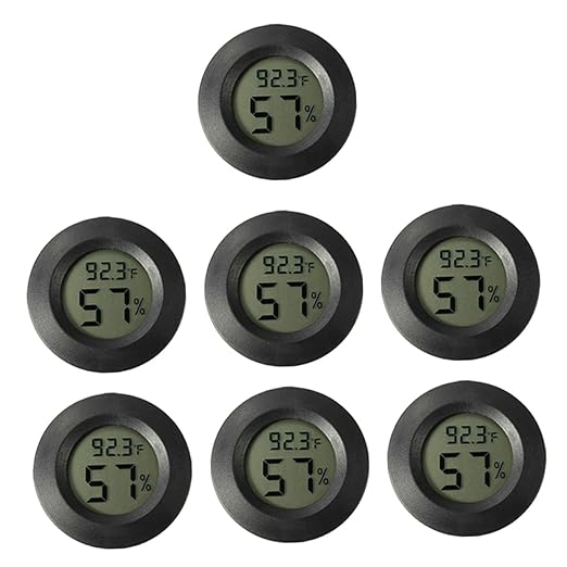 Totority 14pcs Mini Humidity and Temperature for Reptiles and Terrariums Compact Digital Hygrometer for Indoor Use Lightweight and Portable