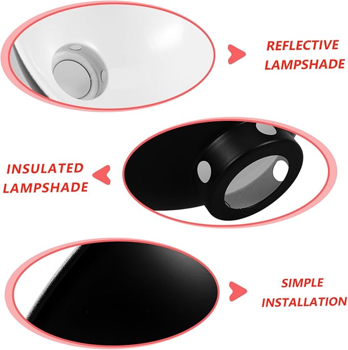 OUNONA Reptile Lampshade for Heat Insulation Reflector Dome Cover Suitable for Lizards Snakes Turtles Energy-Saving Design for Optimal Pet Comfort