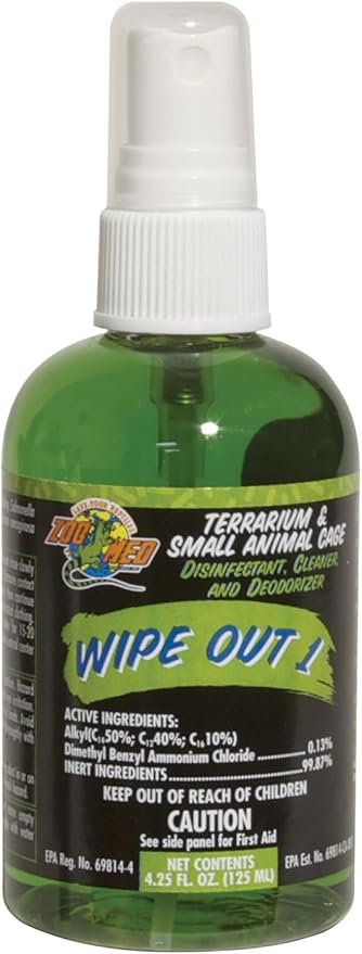 Zoo Med Laboratories SZMWO14 Wipe Out 1 Terrarium Cleaner, 4.25-Ounce