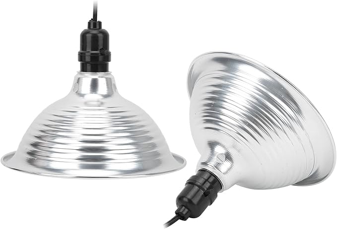 Zerodis Reptile Light Shade, No Light Emission Heat Lamp Fixture for Room Garage or Art Studio Eptile Pet Glass Containers (8.5 inches US Plug)
