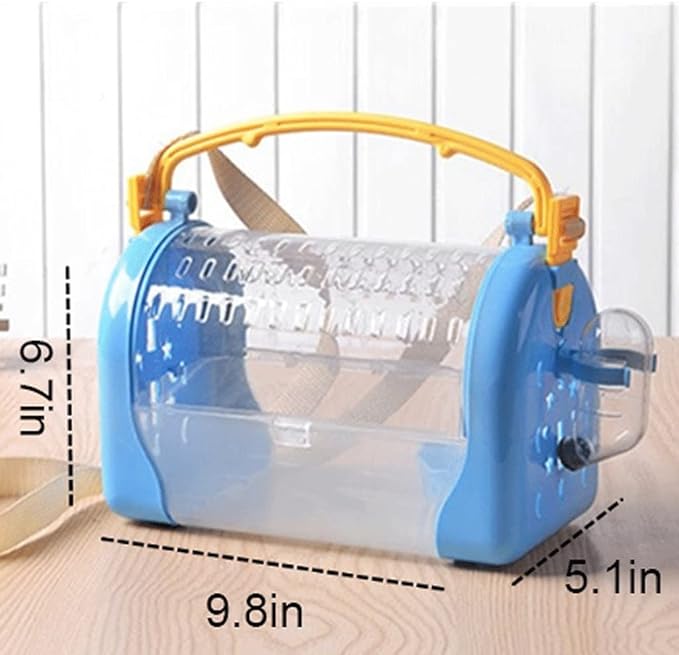 YYDS Plastic Bird Travel Carrier Clear View and Portable Bird Parrot Cage Small and Lightweight Bird Cage for Cockatiels Green Cheek Finch (Size : 25 * 13 * 17cm)
