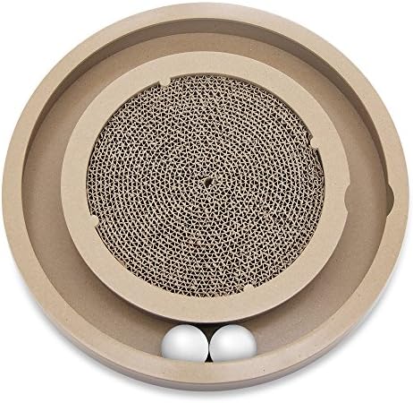 Catify Spin n' Scratch Interactive Cat Scratcher - Round by BestPetSuppliesLLC
