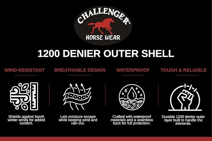 70" 1200D Turnout Lightweight Bellyband Rain Horse Winter Blanket Sheet 386B