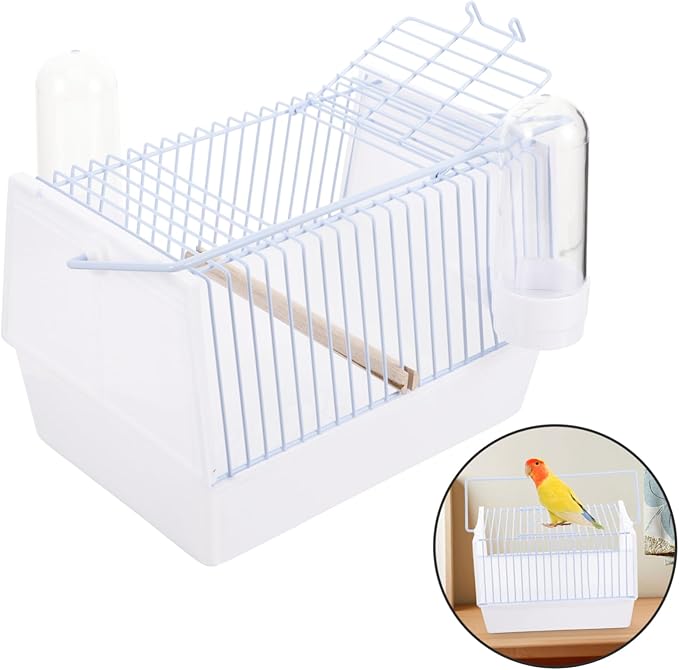 Sosoport 1set Portable Bird Cage for Parrots Comfortable Travel Carrier for Birds for Hiking Shopping Camping Made of
