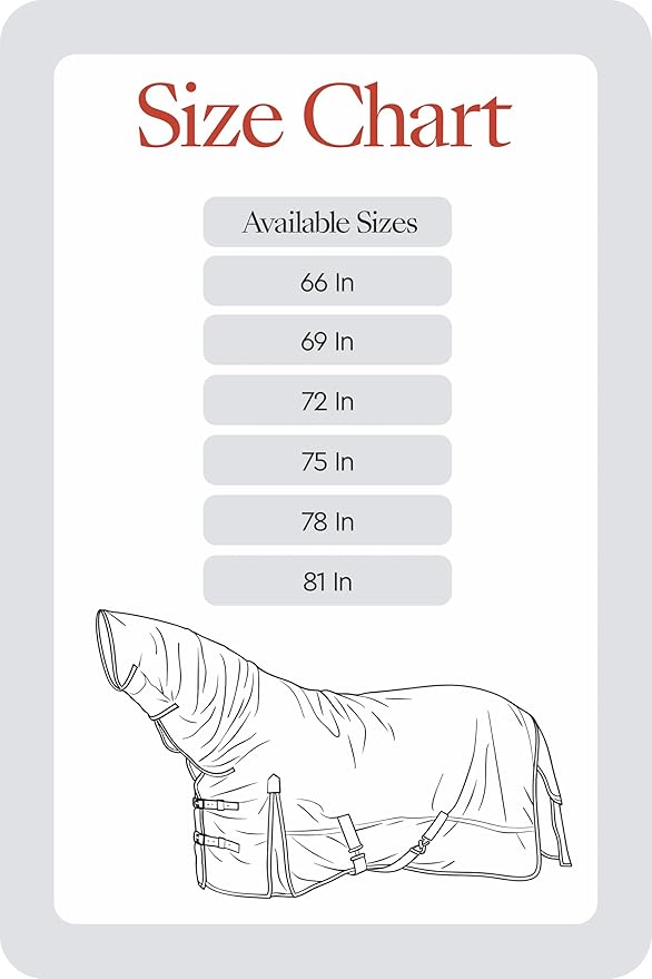 HORZE Glasgow Medium Weight Waterproof Combo Turnout Winter Horse Blanket with Neck Cover (150g Fill) - Dark Blue - 75 in