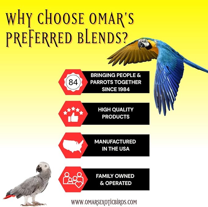 Omar's Cockatiel No Sunflower Blend 4 lb Bag, Premium Bird Seed for Cockatiels & Smaller Sized Birds