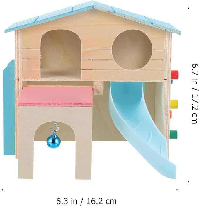 Hamster House Hideout Slide Deck Ladder Pet Exercise Playground Habitat Dwarf Gerbil Mice Rats