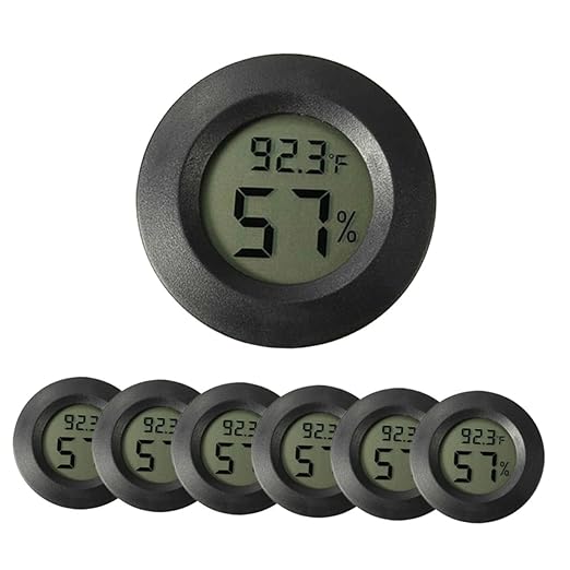 VICASKY Compact Digital Thermohygrometer Kit 7pcs Mini Reptile Tank Thermometers Humidity Meters for Home Office Outdoor
