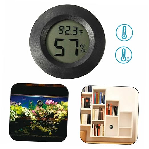 4pc Digital Thermometer and Hygrometer for Snake Lizard Tank Reptile Pet Box Humidity Indoor Temperature Humidity Monitor Portable and Compact