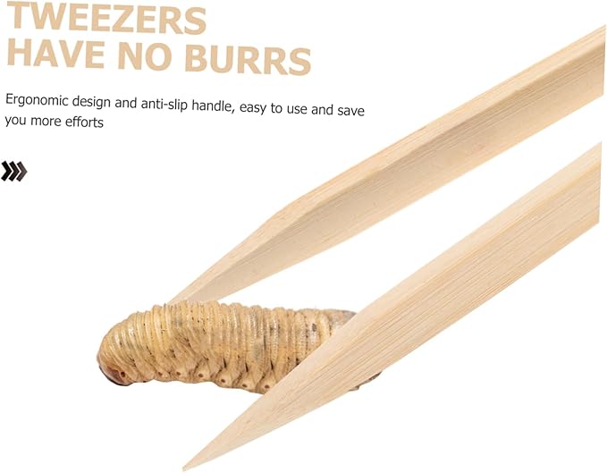 Sosoport 2pcs Reptile Food Tweezers Feeding Clips for Lizards Snakes Turtles and Crawling Pet Food Supply Feeding Tool