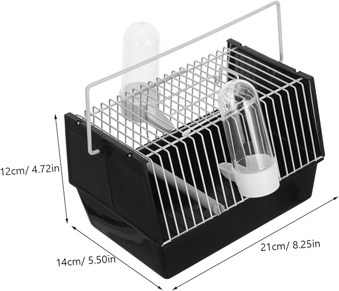 Happyyami 1pc Handheld Parrot Cage Portable Birds Transport Carrier Handle for Travel Outdoor Use and Vet Visits for Small Birds Like Lovebirds and Cockatiels