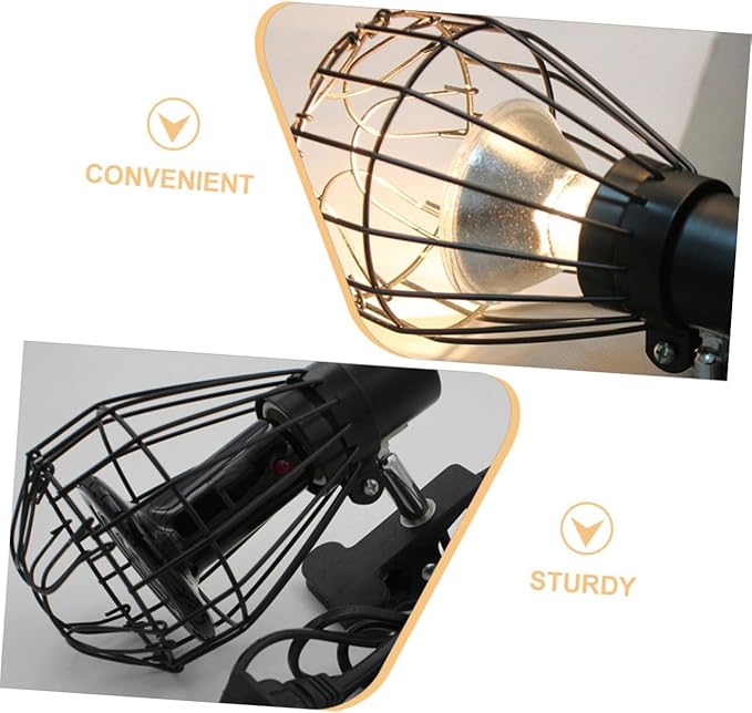 SOLUSTRE 6pcs Reptile Heat Lamp Cover Insulation Shade Light Net for Reptile Tanks -scalding Design Easy Installation Safe Habitat Accessory