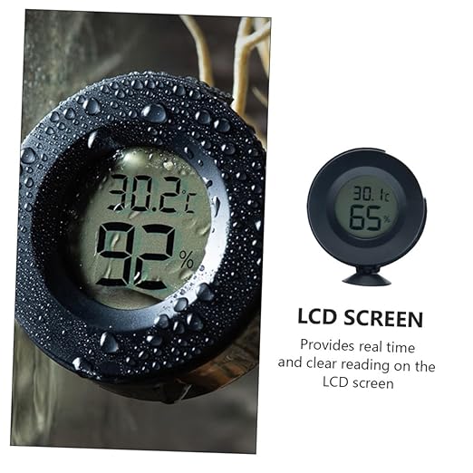 Reptile Hygrometer and Thermometer for Terrarium Digital LCD Temperature and Humidity Meter Accurate Readings for Snakes Lizards and Turtles