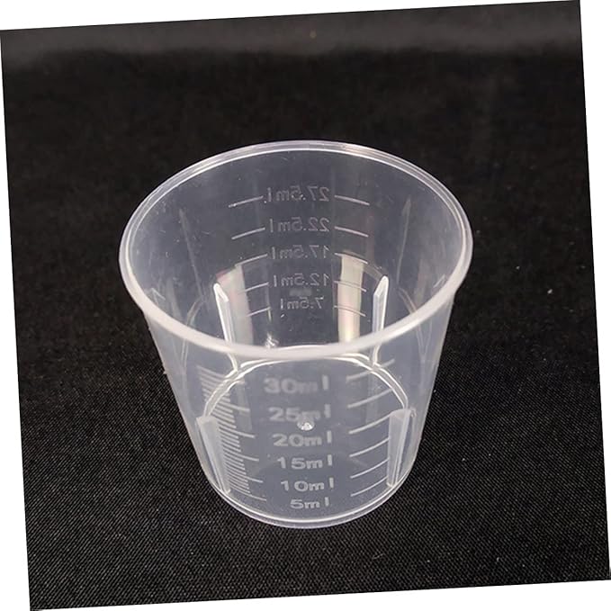 Happyyami 100pcs Measuring Cups for Reptiles Washable Feeding Containers Scales for Accurate Food and Water Measurement for Pet Owners