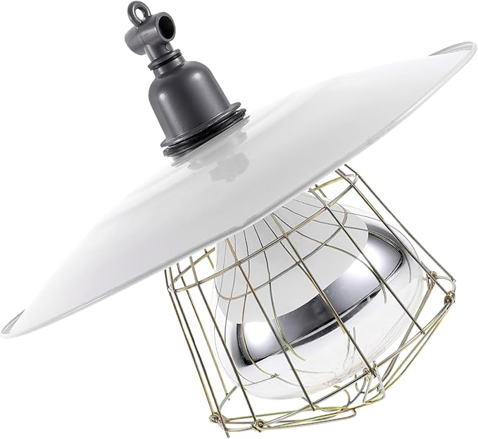 Heat Lamp Heater Chicken Light Bulb Heating Lamp Pet Reptile Stand Brooder Fixture Brooding Heat Preservation Poultry Thermostat Reptile Warm Keep Grey Glass