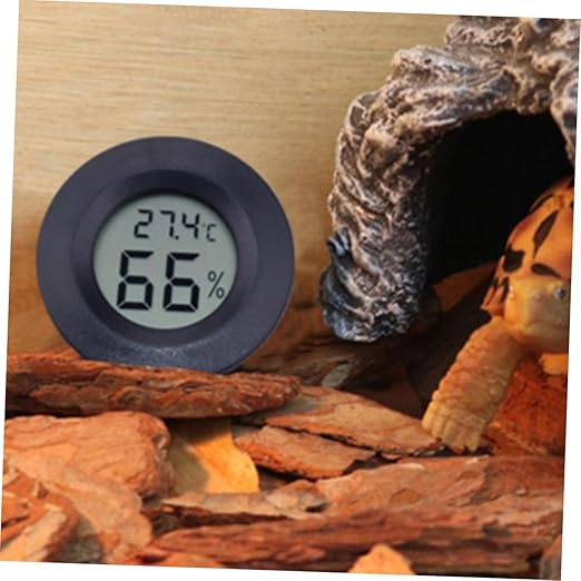 Happyyami 7pcs Digital Aquarium Thermometer Mini Hygrometers for Terrarium Reptile Tank Accessories Humidity Sensor Digital Thermometer and Humidity Gauge