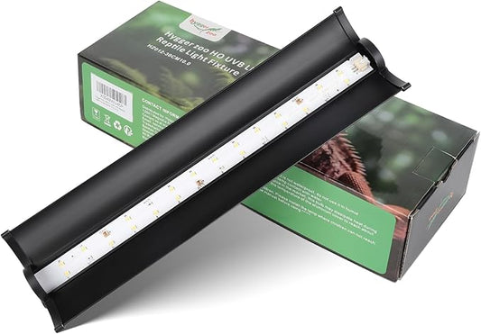 UVB Light for Reptiles, 10W HO LED UVB Reptile Light Fixture UVA UVB Lamp Bulb Terrarium Light for Bearded Dragon Turtle Snake Crested Gecko Chameleon, 12 Inch