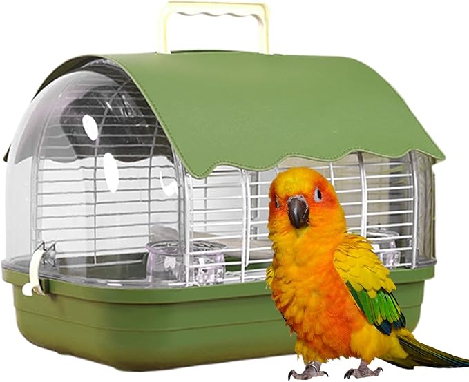 Genérico Travel Cage for – Bird Carrier Portable Birds, Ergonomic, Modern, with Carry Handle Budgies, Lovebirds Goldfinches Canaries and Nymphs | Multipurpose Outdoor Indoor Utility