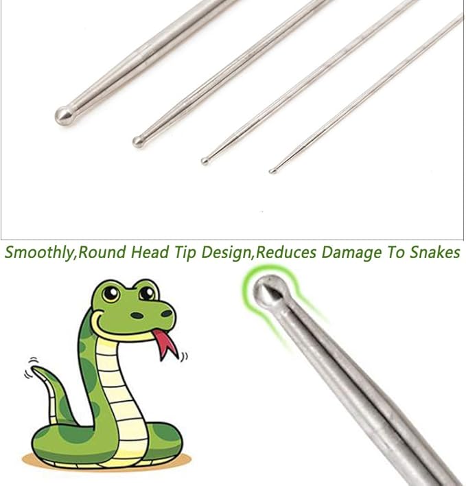 Professional Reptiles Snake Sexing Probes with Round Ball Tip 5 Pieces