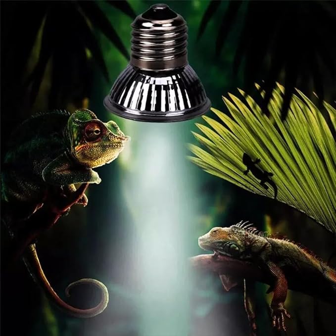 UVA+UVB 25/50/75W Reptile Heat Basking Light Bulb Lamp for Reptiles (50W - 12PCS)