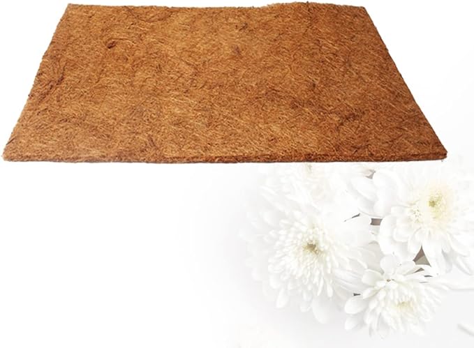 2pcs Natural Coconut Fiber Reptile Bedding Mat Soft Cushion Wear-Resistant Liner for Tortoise Lizard Snake Breathable Terrarium Substrate Easy to Cut Maintain