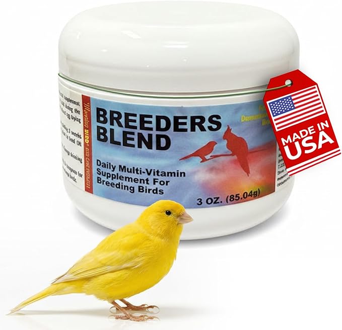 Morning Bird Breeders Blend 3 oz – Protein Supplement for Birds – Supports Breeding, Chick Growth, Muscle Development & Immune Health – Daily Vitamin Blend for Strong Bones & Overall Health