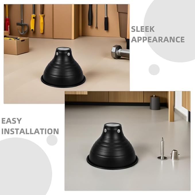 SOLUSTRE 2pcs Reptile Dome Lamp Cover 5.5 Inch Black Exterior White Interior Heat Lamp Reflector for Terrarium Basking Habitat Lighting Accessories