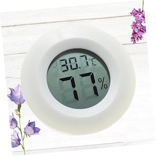 Happyyami Indoor Thermometer Humidity Digital for Home Office Reptile Terrarium Wall Mount