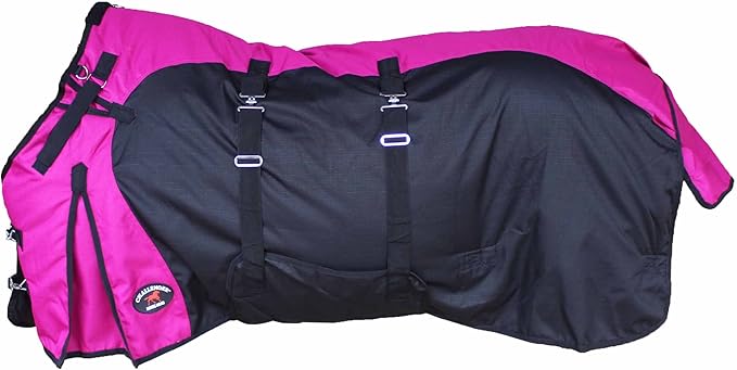 74" 1200D Turnout Lightweight Bellyband Rain Horse Winter Blanket Sheet 383B