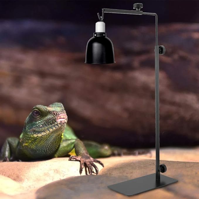 Floor Reptile Lamp Stand, Adjustable Heat Lamp Stand, Aquarium Light Riser, Reptile Tank Accessories for Tortoise Reptiles