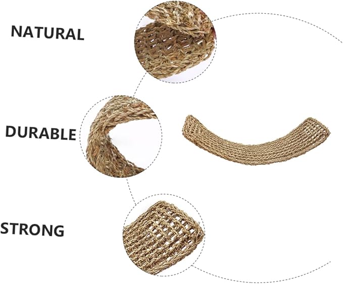 1pc Lizard Hammock Crested Gecko Hammock Pet Sea Grass Mat Lizard Reptile Hammock Lizard Lounger Hammock Small Animals Woven Lizard Tank Accessories Reptisoil Crawl The Bed Seaweed