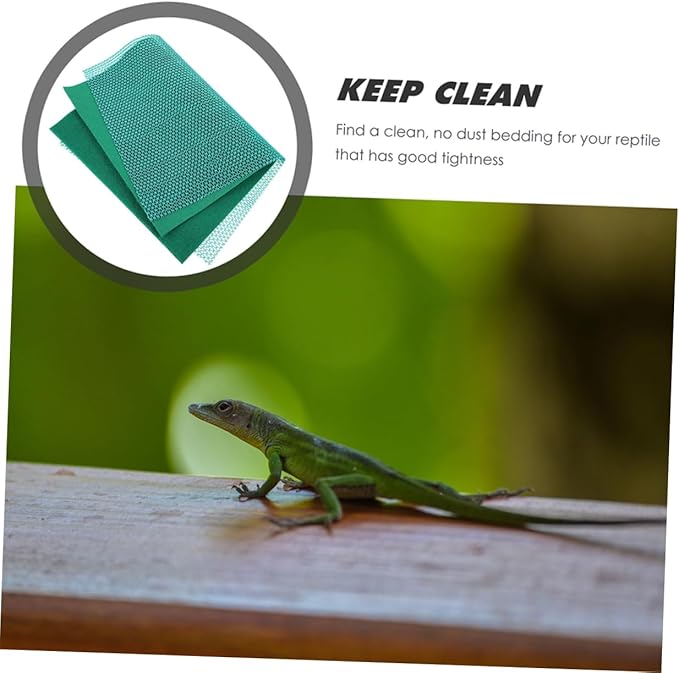 1set Reptile Carpet Substrate Mat for Terrarium Pet Cage Liner Cushion for Tortoise Lizard and Snake Bedding Easy to and Reuse