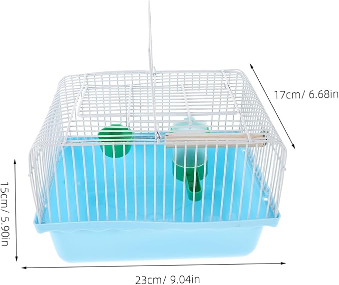 VICASKY Parrot Travel Cage: Portable Bird Carrier with Water Dispenser Birdcage with Perch Feeding Bowl for Small Bird Like Parakeets Lovebird