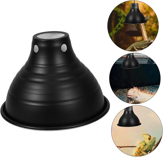 Luxshiny Reptile Lampshade Insulated Heat Lamp Cover Accessory for Pet Reptiles Reflective Design for Optimal Lighting Easy Maintenance
