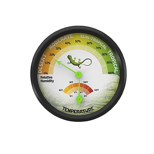 Thermometer Hygrometer Adhesive 16-49℃ 0-100% Humidity Temperature MonitorDetector Pet Rearing Box DialGauge Hygrometer