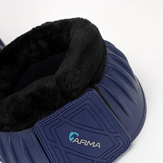 Shires ARMA Fleece Trim Bell Boot (Navy, Pony)