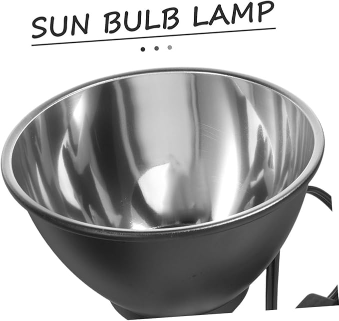 BESPORTBLE Reptile Heat Lamp Fixture with Switch Ceramic Bulb Holder for Bearded Dragons Turtles Snakes and Lizards Optimal Heat Light for Terrarium Health