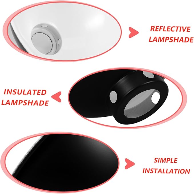 1pc Reptile Box Heat Lamp Reflector Cover Insulated Lampshade for Basking Light Easy to Install Energy Efficient Design for Bearded Dragons Turtles and Lizards